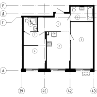 2 ккв № 110 Корп.: 1.11 , Секция 2  в ЖК Ягодное Река Парк