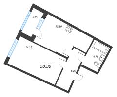 1 ккв № 253 Корп.: 1.10.1 , Секция 3  в ЖК Ягодное Река Парк