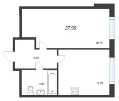 1 ккв № 90 Корп.: 1.12 , Секция 3  в ЖК Ягодное Река Парк