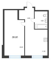 1 ккв № 294 Корп.: 1.12 , Секция 7  в ЖК Ягодное Река Парк