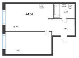 2 ккв (Евро) № 369 Корп.: 1.12 , Секция 8  в ЖК Ягодное Река Парк