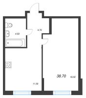 1 ккв № 237 Корп.: 1.12 , Секция 6  в ЖК Ягодное Река Парк