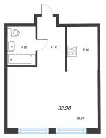 Студия № 514 Корп.: 1.10.1 , Секция 7  в ЖК Ягодное Река Парк