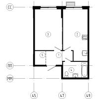 1 ккв № 493 Корп.: 1.11 , Секция 6  в ЖК Ягодное Река Парк