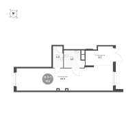 К. пом № В-2-1 Корп.: 1.12 , Секция 1  в ЖК Ягодное Река Парк