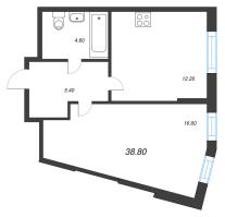 1 ккв № 47 Корп.: 1.12 , Секция 2  в ЖК Ягодное Река Парк