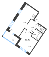 1 ккв № 48 Корп.: 4.2 , Секция 2  в ЖК Янила Драйв