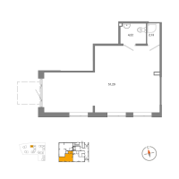 К. пом № 2-Н Корп.: 4.4 , Секция 1  в ЖК Янила Драйв