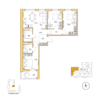 4 ккв (Евро) № 13 Корп.: 5 , Секция 1  в ЖК Янила Форест