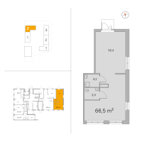 К. пом № 9-Н Корп.: 4 , Секция 2  в ЖК Янила Форест