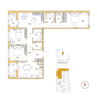 4 ккв № 68 Корп.: 5 , Секция 2  в ЖК Янила Форест