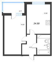 1 ккв № 454 Корп.: 14.9 , Секция 5  в ЖК Ясно.Янино