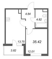 1 ккв № 123 Корп.: 14.8 , Секция 4  в ЖК Ясно.Янино