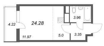 Студия № 110 Корп.: 14.7 , Секция 3  в ЖК Ясно.Янино