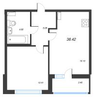 2 ккв (Евро) № 272 Корп.: 14.9 , Секция 4  в ЖК Ясно.Янино
