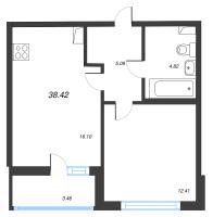 2 ккв (Евро) № 173 Корп.: 14.9 , Секция 3  в ЖК Ясно.Янино