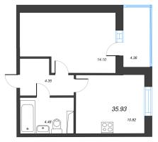 1 ккв № 99 Корп.: 6 , Секция 3  в ЖК Ю Гатчина