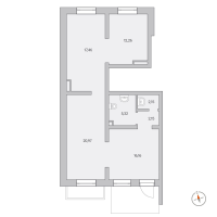 К. пом № 1-Н Корп.: 4.3 , Секция 5  в ЖК Ю Гатчина