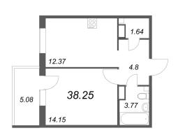 1 ккв № 169 Корп.: 5.1 , Секция 5  в ЖК Ю Гатчина