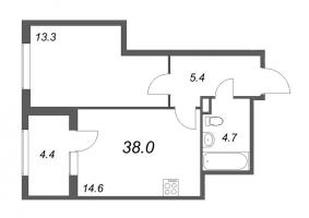 1 ккв № 9 Корп.: 2.1 Уч. Греция , Секция 1  в ЖК ЮгТаун