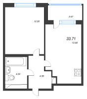 1 ккв № 117 Корп.: 3.5 Уч. Австралия , Секция 4  в ЖК ЮгТаун