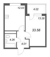 1 ккв № 105 Корп.: 3.6 Уч. Австралия , Секция 3  в ЖК ЮгТаун