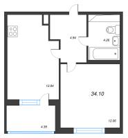 1 ккв № 120 Корп.: 3.5 Уч. Австралия , Секция 4  в ЖК ЮгТаун