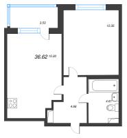 1 ккв № 69 Корп.: 3.5 Уч. Австралия , Секция 3  в ЖК ЮгТаун
