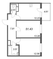 2 ккв № 75 Корп.: 1 Уч. Канада , Секция 3  в ЖК ЮгТаун