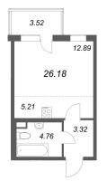 Студия № 3 Корп.: 3.7 Уч. Австралия , Секция 1  в ЖК ЮгТаун