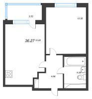 1 ккв № 89 Корп.: 3.5 Уч. Австралия , Секция 3  в ЖК ЮгТаун