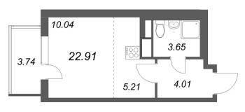 Студия № 103 Корп.: 3.6 Уч. Австралия , Секция 3  в ЖК ЮгТаун