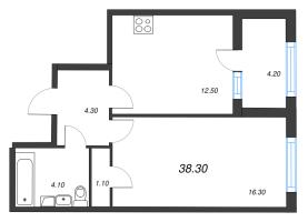 1 ккв № 107 Корп.: 1.3 Уч. Греция , Секция 3  в ЖК ЮгТаун