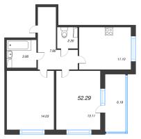 2 ккв № 71 Корп.: 3.5 Уч. Австралия , Секция 3  в ЖК ЮгТаун