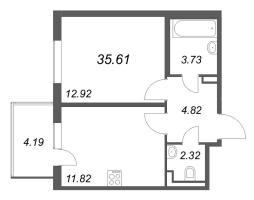 1 ккв № 176 Корп.: 1 Уч. Канада , Секция 7  в ЖК ЮгТаун