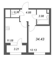 1 ккв № 179 Корп.: 3.6 Уч. Австралия , Секция 6  в ЖК ЮгТаун