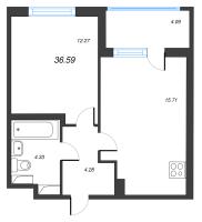 2 ккв (Евро) № 193 Корп.: 3.1 Уч. Австралия , Секция 4  в ЖК ЮгТаун