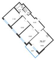 4 ккв (Евро) № 142 Корп.: 3.5 Уч. Австралия , Секция 5  в ЖК ЮгТаун