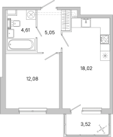 2 ккв (Евро) № 181 Корп.: 3.6 Уч. Австралия , Секция 6  в ЖК ЮгТаун