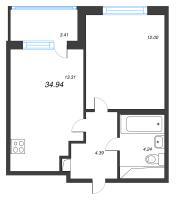 1 ккв № 87 Корп.: 3.5 Уч. Австралия , Секция 3  в ЖК ЮгТаун