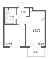 2 ккв (Евро) № 181 Корп.: 3.6 Уч. Австралия , Секция 6  в ЖК ЮгТаун