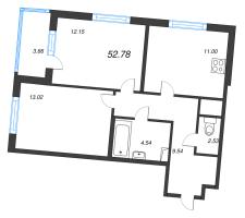 2 ккв № 172 Корп.: 3.5 Уч. Австралия , Секция 7  в ЖК ЮгТаун