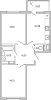 2 ккв № 238 Корп.: 3.7 Уч. Австралия , Секция 7  в ЖК ЮгТаун