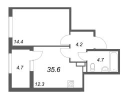 1 ккв № 160 Корп.: 2.1 Уч. Греция , Секция 4  в ЖК ЮгТаун