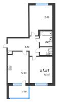 2 ккв № 200 Корп.: 3.3 Уч. Австралия , Секция 5  в ЖК ЮгТаун