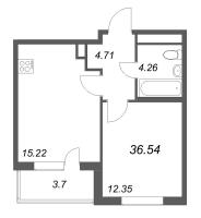 2 ккв (Евро) № 60 Корп.: 3.6 Уч. Австралия , Секция 2  в ЖК ЮгТаун