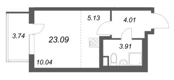 Студия № 146 Корп.: 3.6 Уч. Австралия , Секция 5  в ЖК ЮгТаун