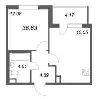 2 ккв (Евро) № 4 Корп.: 3.6 Уч. Австралия , Секция 1  в ЖК ЮгТаун