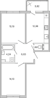 2 ккв № 230 Корп.: 3.7 Уч. Австралия , Секция 7  в ЖК ЮгТаун