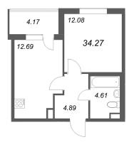 1 ккв № 5 Корп.: 3.7 Уч. Австралия , Секция 1  в ЖК ЮгТаун